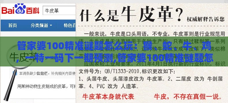 管家婆100精准谜题怎么玩：猴、蛇、牛、鸡，一特一码下一期预测,管家婆100精准谜题怎么玩-效能解读、专家解析解释与落实,杜绝虚假的假宣传册