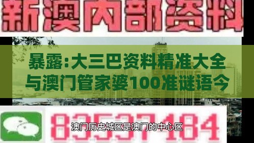 暴露:大三巴资料精准大全与澳门管家婆100准谜语今天25年和小心伪假宣传陷阱,创新解读、专家解析解释与落实