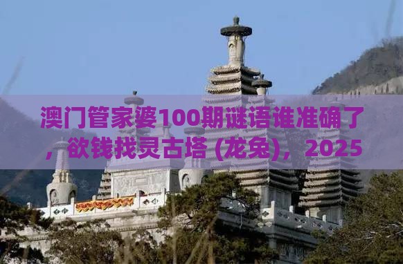 澳门管家婆100期谜语谁准确了，欲钱找灵古塔 (龙兔)，2025年天天免费资料百度中文-标准分析、解释与落实,抵制欺诈的假诱导词