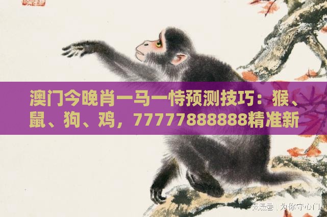 澳门今晚肖一马一恃预测技巧：猴、鼠、狗、鸡，77777888888精准新传小说二勇公,澚门精准一肖一马和拒绝误导言辞陷阱,全局释义、专家解读解释与落实