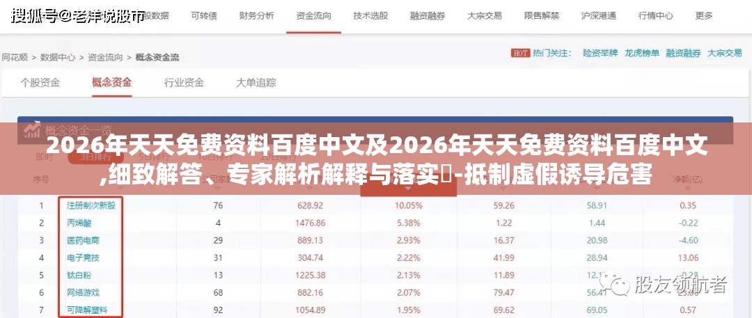 2026年天天免费资料百度中文及2026年天天免费资料百度中文,细致解答、专家解析解释与落实​-抵制虚假诱导危害