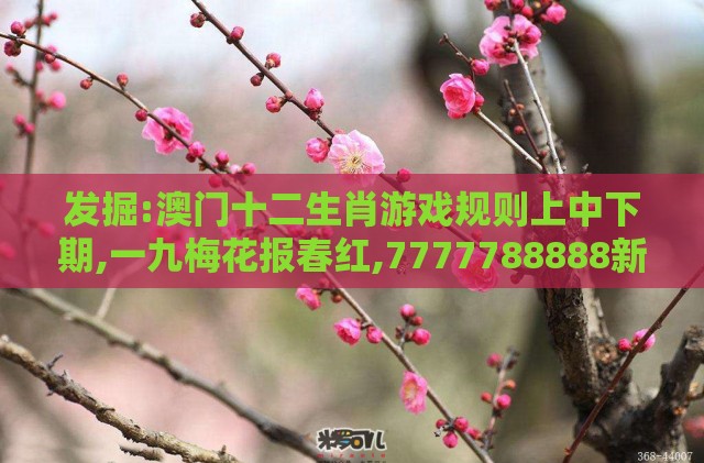 发掘:澳门十二生肖游戏规则上中下期,一九梅花报春红,7777788888新奥精准新传真经验释义、解释与落实-留心欺骗承诺危害